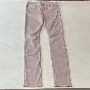 HELMUT LANG Rare Vintage Women's Skinny Cotton Blend Pants in Light Taupe